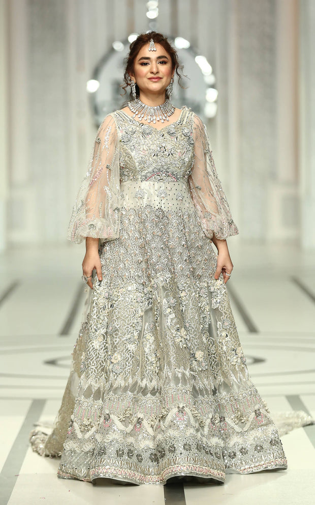 Pakistani Wedding Gown with Lehenga and Dupatta