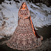Pakistani Wedding Lehenga Choli Dupatta Dress for Bride