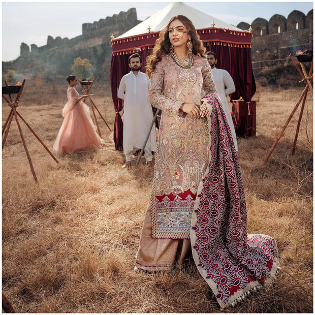 Pakistani Wedding Long Kameez with Sharara Dress