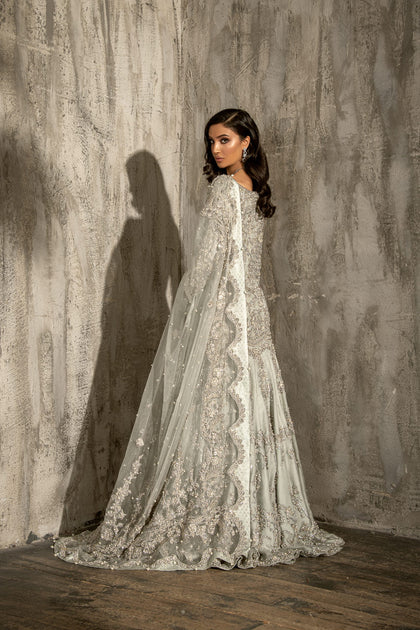 Elegant Pakistani Wedding Maxi and Dupatta Dress Online – Nameera by Farooq