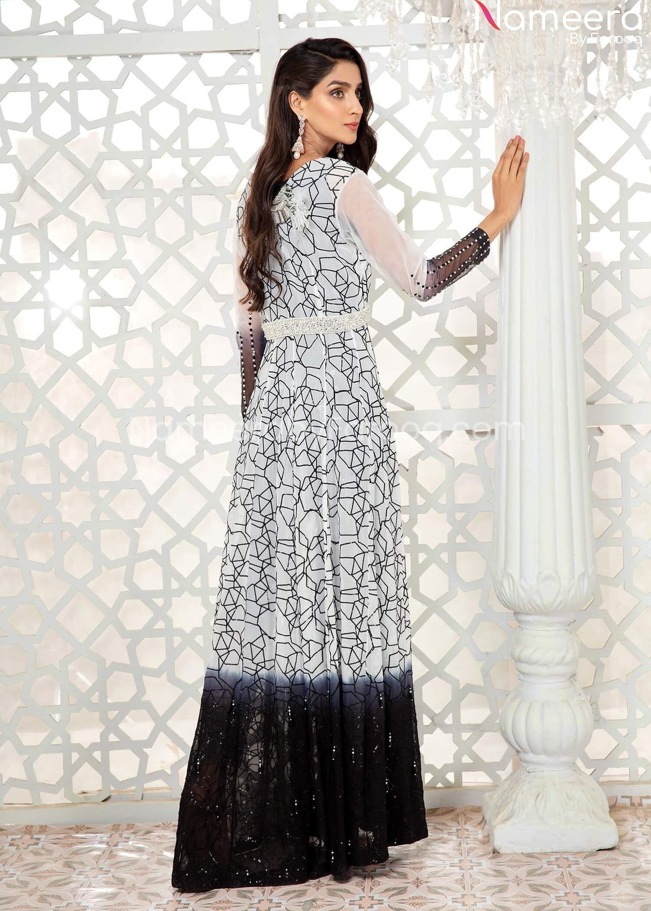 Pakistani Wedding Open Frock Style Dress Online For Bride – Nameera by ...