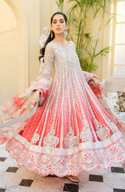 Pakistani Wedding Party Dress in Soft Colors Latest
