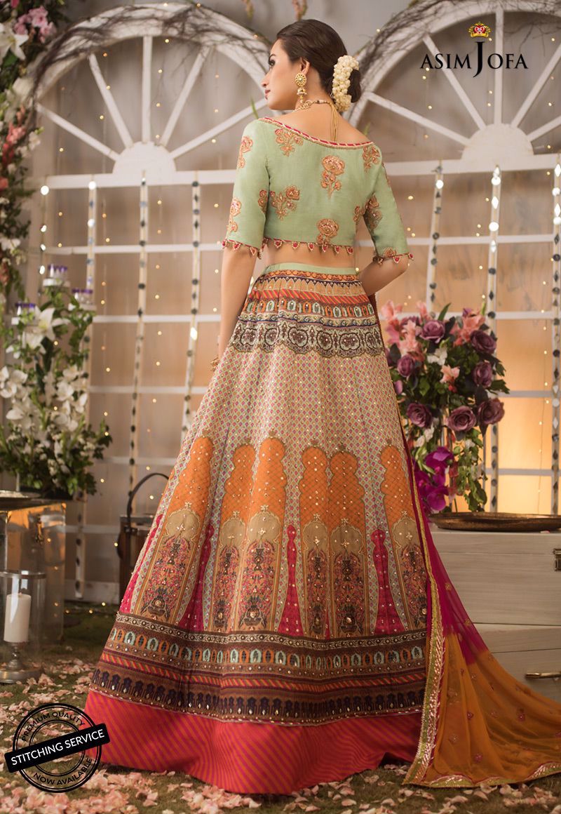 Pakistani Wedding Party Lehnga Choli Backside Look