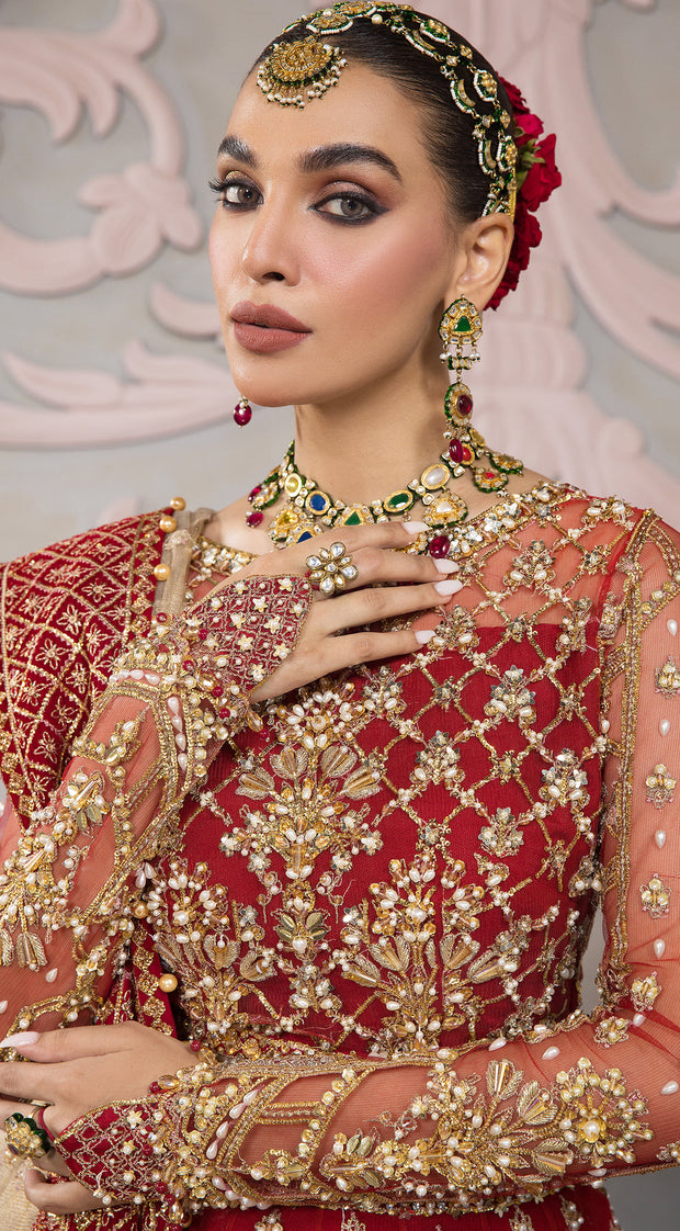 Pakistani Wedding Red Bridal Lehenga for Pakistani Bridal Wear ...
