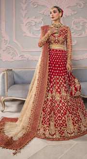 Pakistani Wedding Red Bridal Lehenga 2023