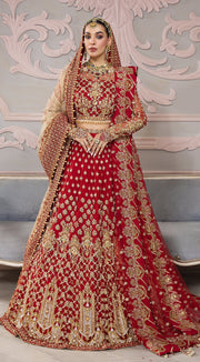 Pakistani Wedding Red Bridal Lehenga for Pakistani Bridal Wear