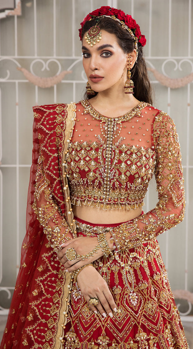 Pakistani Wedding Red Lehenga Choli 2023