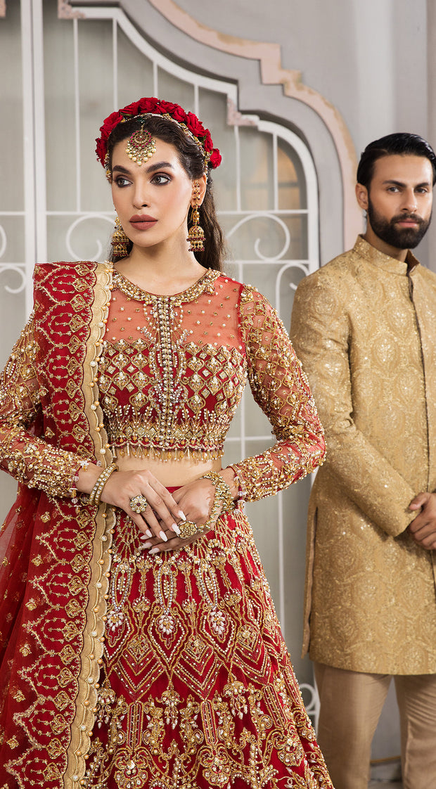 Pakistani Wedding Red Lehenga Choli for Pakistani Bridal