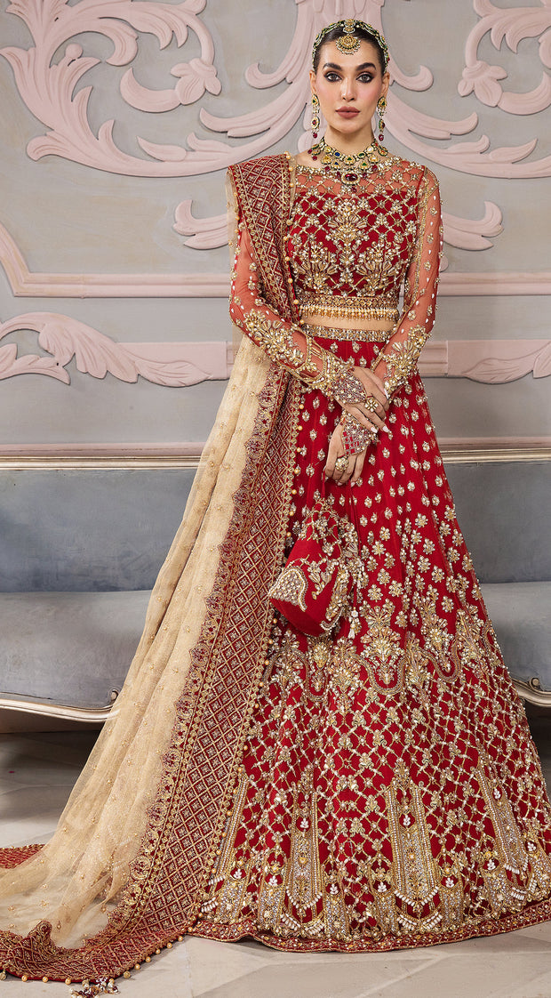 Pakistani Wedding Red Bridal Lehenga