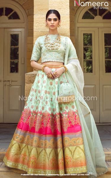 Pakistani Wedding Wear Block Printed Lehenga