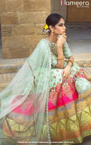 Pakistani Wedding Wear Block Printed Lehenga
