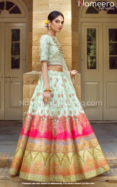 Pakistani Wedding Wear Block Printed Lehenga