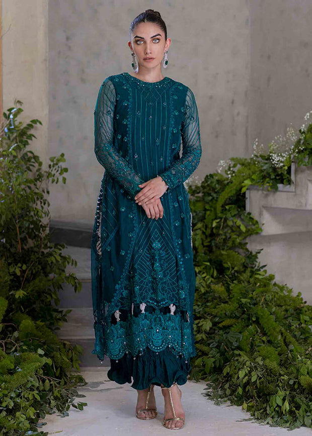 Pakistani Wedding Wear Crushed Pants Salwar Kameez Dress