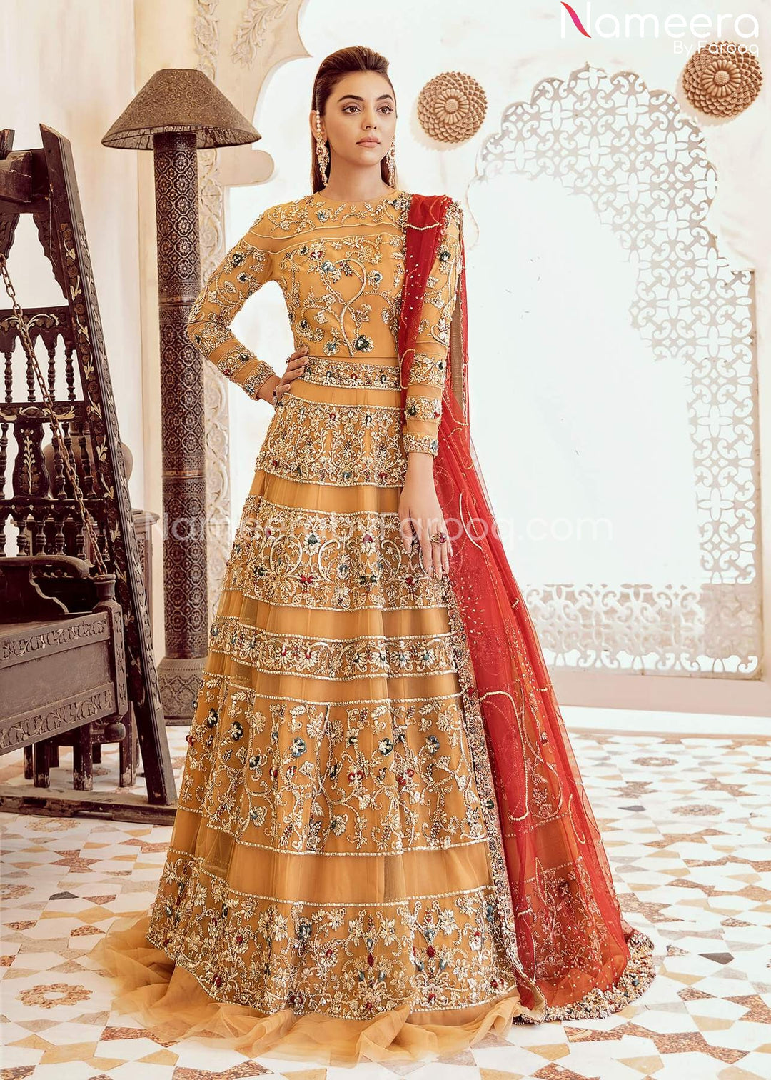 Latest Pakistani Wedding Formal Wear Dress Online WN06