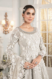 Pakistani White Bridal Dress in Gown Lehenga Online