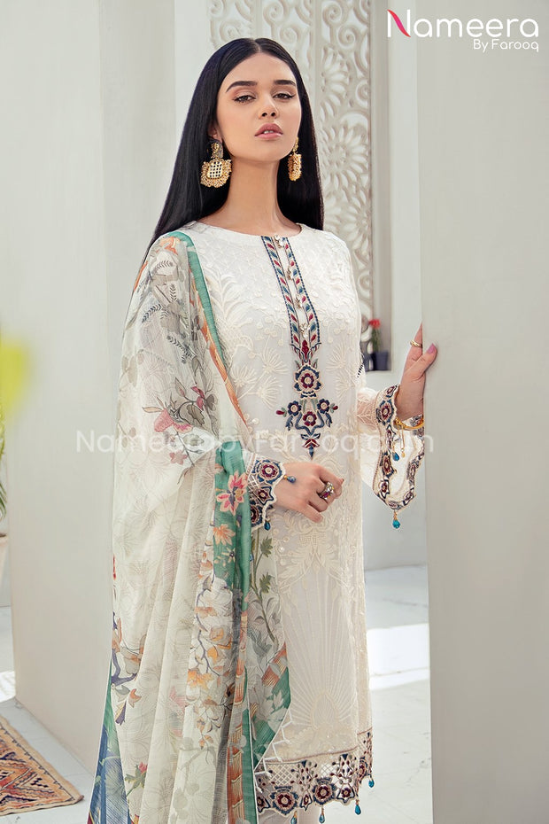 Pakistani White Dress