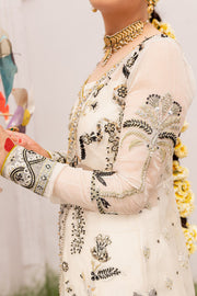 Pakistani White Dress in Sharara Kameez Style