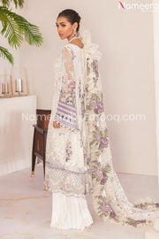 Pakistani White Purple dress online