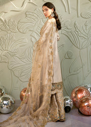 Pakistani Bridal Dress in Gold Color for Wedding