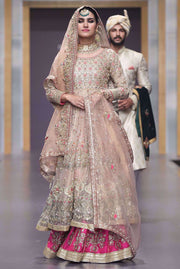 Pakistani Bridal Dress in Pink Color for Wedding