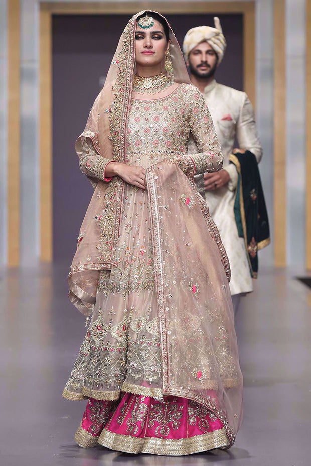 Pink color wedding dress shop