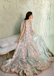 Pakistani Bridal Ice Blue Farshi Lehnga for Wedding Overall Look