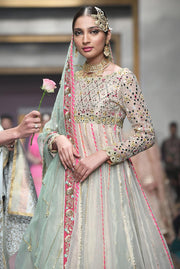 Pakistani Bridal Froke in Blue Color for Wedding