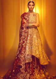 Pakistani Bridal Gown with Lehnga for Wedding Overall Look