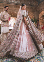 Pakistani Bridal Heavy Lehnga Choli for Wedding  Side Pose