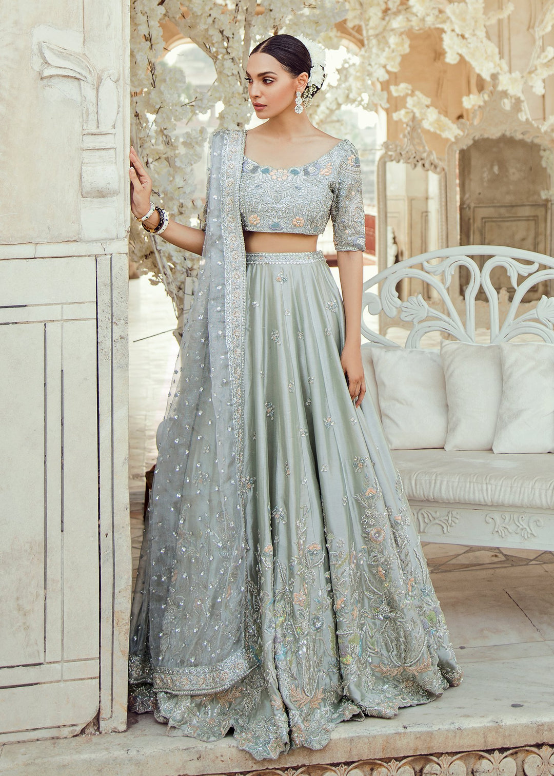 Pakistani Bridal Lehnga Choli Dress for Wedding Front Look