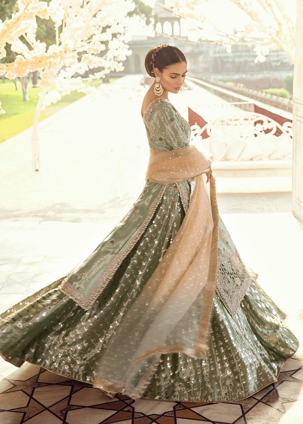 Pakistani Bridal Lehnga with Long Shirt for Wedding