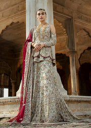 Pakistani Bridal Lehnga with Short Shirt for Wedding