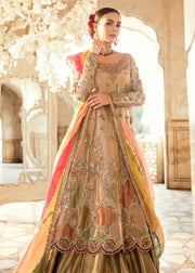 Pakistani Bridal Long Shirt Lehnga for Wedding Front Look