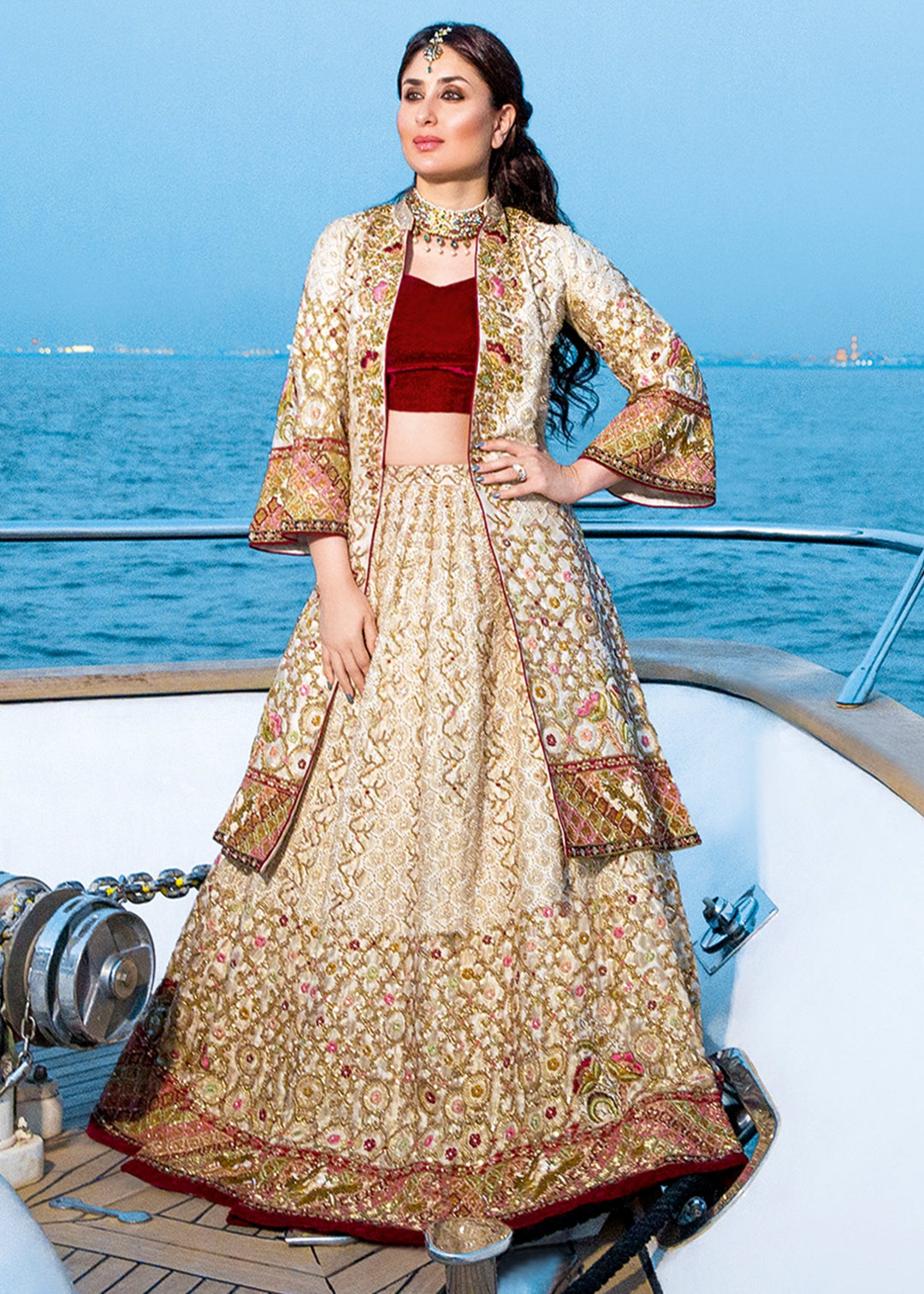 Pakistani Bridal Nauratan Lehnga for Wedding #J5136
