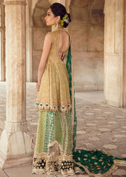 Pakistani Bridal Short Froke Dress for Wedding Backside View