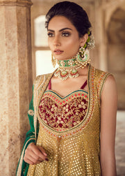 Pakistani Bridal Short Froke Dress for Wedding Close Up