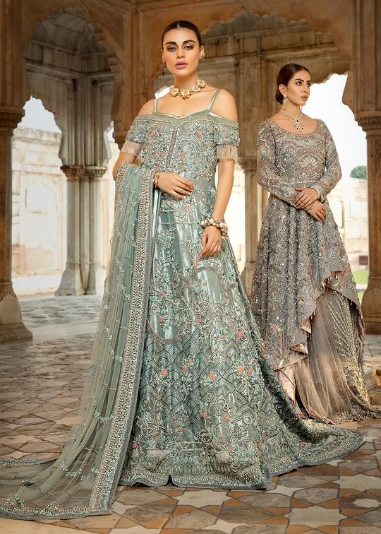 Pakistani Bridal Turquoise Lehnga for Wedding Models Look