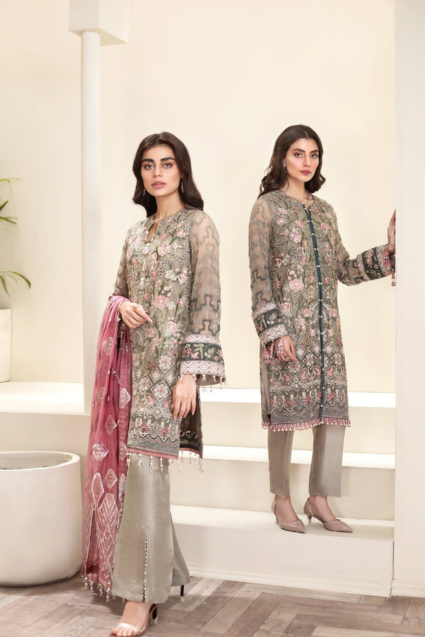 Pakistani Chiffon Dresses for Eid