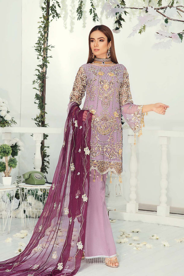 Pakistani Chiffon Embroidered Dress