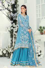 Pakistani Designer Chiffon Dress Gharara Shirt View