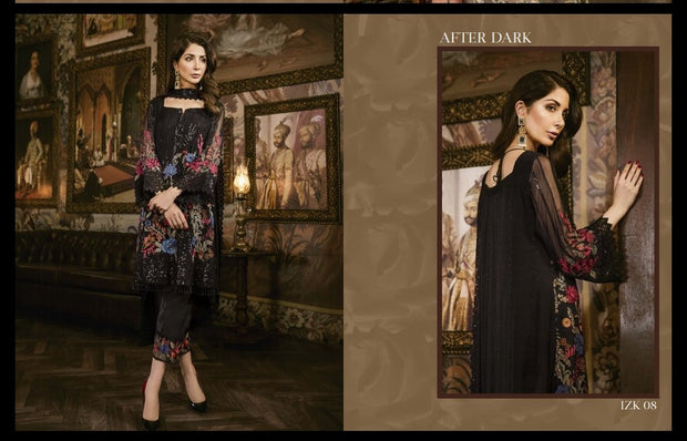 Pakistani Designer Black Dress | Threads & Sequence 