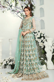 Pakistani Designer Dress in Turquoise Color