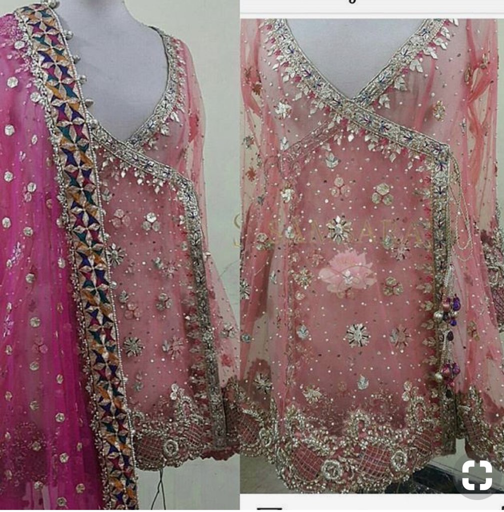 Pakistani Engagement Outfit Gota Kinari Dabka Nagh Nameera