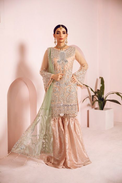 Pakistani Fancy Outfit with Ghararah for Party