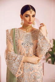 Pakistani Fancy Outfit with Ghararah for Party Close Up