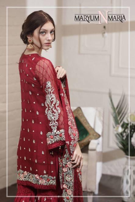 Pakistani Gharara Short Shirt by Maryam N Maira - Pakistani Gharara Dresses Online at Nameera by Farooq