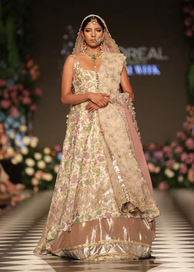 Pakistani Heavy Bridal Frock Lehnga for Wedding