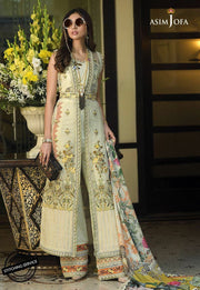 Pakistani Lawn Dress by Asim Jofa Overall Look
