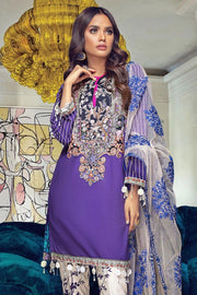 Pakistani Lawn Dress with Net Dupatta Close Up