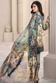 Pakistani Lawn Wear with Embroidery Backside